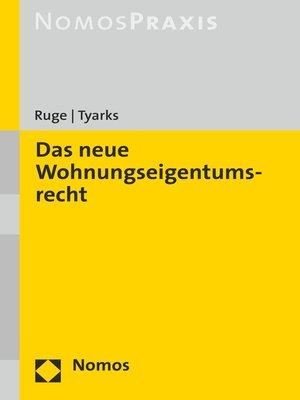 cover image of Das neue Wohnungseigentumsrecht